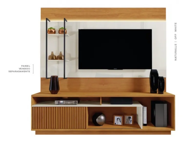 Estante Home Para Tv Até 65 Polegadas Com LED Ravena Larg. 2,00mm